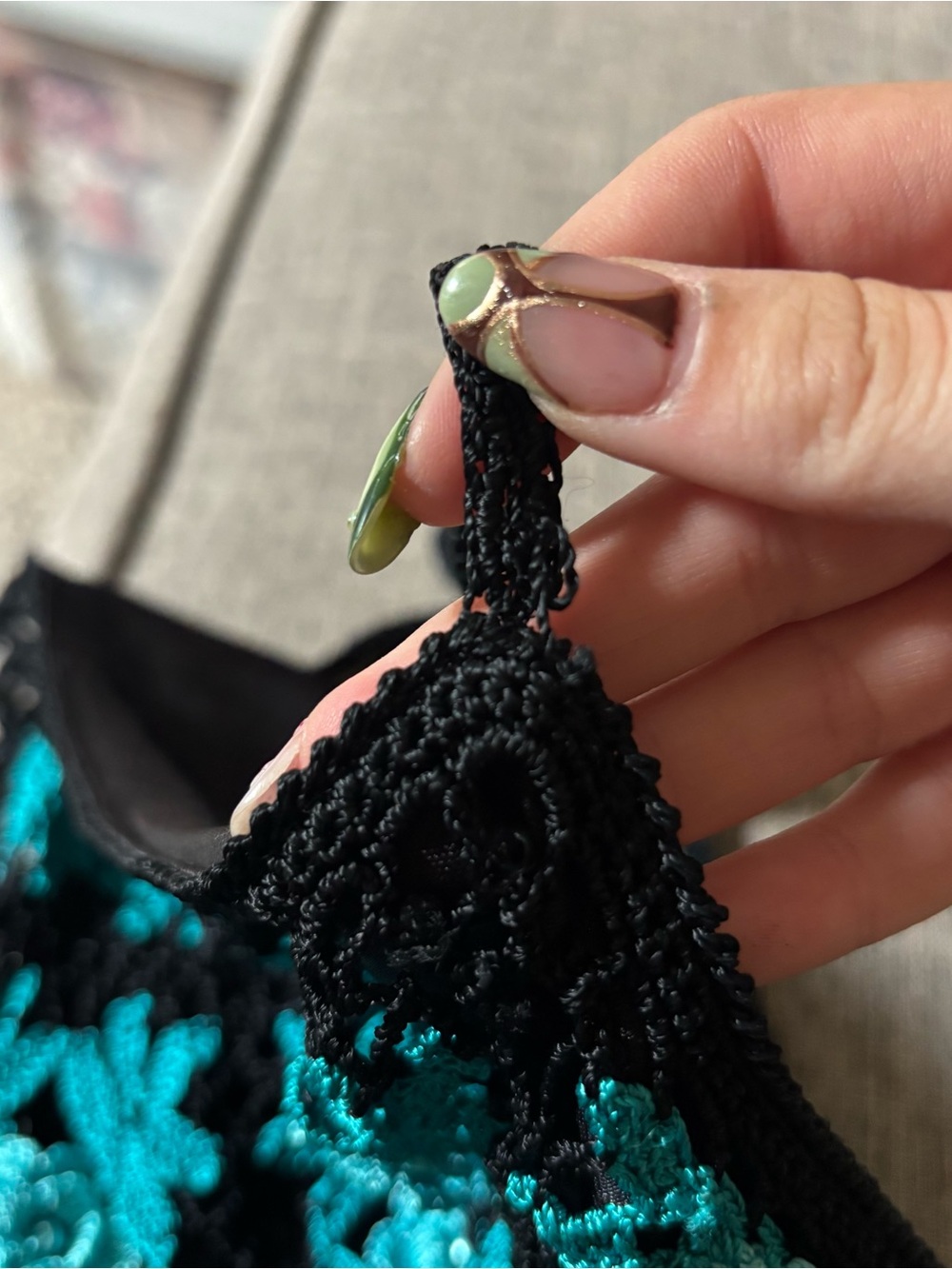 Cache Black Crochet Backless Floral Top - Picture 9 of 9
